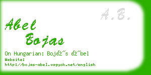 abel bojas business card